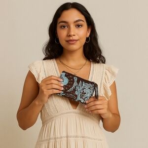 Vera Bradley Retired Java Blue Card Holder – EUC